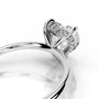 White :: heart hidden halo lab grown diamond engagement ring sparkle white gold band