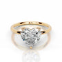 Yellow :: handcrafted heart hidden halo lab diamond engagement ring luxury fine jewelry