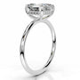 White :: Zenviquea asscher cut hidden halo lab grown diamond ring luxury design