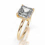 Yellow :: luxury Zenviquea asscher lab diamond hidden halo engagement ring bridal