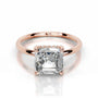 Rose :: luxury asscher lab diamond hidden halo engagement ring fine jewelry bridal ring