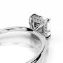 White :: IGI certified asscher lab diamond hidden halo engagement ring elegant bridal ring