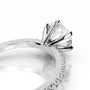 White :: Elegant round lab diamond ring with round side stones classic engagement