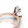 Rose :: Timeless pear cut lab grown diamond ring with round accent stones