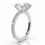 White :: IGI certified marquise lab grown diamond ring with round accent stones