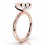 Rose :: Luxury pear bezel lab diamond ring IGI certified engagement jewelry