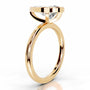 Yellow :: Premium pear bezel lab diamond ring modern engagement jewelry