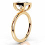yellow :: Premium princess bezel lab diamond ring modern engagement jewelry