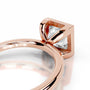 Rose :: Minimalist princess bezel lab diamond engagement ring clean modern style