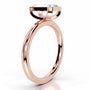 Rose :: Luxury radiant bezel lab diamond ring IGI certified engagement jewelry
