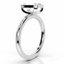White :: IGI certified radiant lab grown diamond ring bezel solitaire design