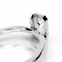 White :: Modern radiant bezel lab diamond ring minimalist engagement jewelry