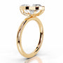 Yellow :: Marquise cut lab grown diamond ring bezel setting everyday wear ring
