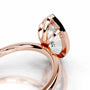 Rose :: Minimalist marquise bezel lab diamond engagement ring clean modern style