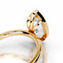 Yellow :: Elegant marquise bezel lab diamond ring secure setting engagement jewelry