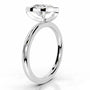 White :: Heart bezel set lab grown diamond engagement ring elegant love design