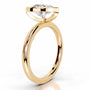 Yellow :: Heart cut lab grown diamond ring bezel setting everyday wear ring