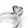 White :: Romantic heart bezel lab diamond ring minimalist engagement jewelry