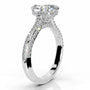 White :: IGI certified oval lab diamond engagement ring hidden halo luxury ring