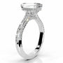 White :: IGI certified emerald lab diamond engagement ring hidden halo luxury ring