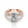 Rose :: luxury emerald lab diamond engagement ring hidden halo fine jewelry
