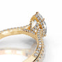 Yellow :: luxury Luxevia marquise hidden halo lab diamond engagement ring bridal