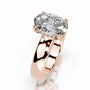 Rose :: elegant hidden halo oval lab diamond ring for proposal