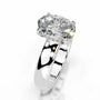 White :: luxury oval cut lab grown diamond ring hidden halo pave band