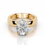 Yellow :: premium IGI certified oval lab grown diamond engagement ring