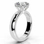 White :: IGI certified round lab diamond engagement ring hidden halo design