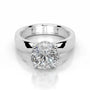 White :: Arvique round hidden halo lab grown diamond engagement ring IGI certified