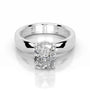 White :: Arvique elongated cushion hidden halo lab grown diamond engagement ring IGI certified
