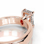 Rose :: elegant hidden halo radiant cut lab diamond ring for proposal