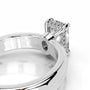 White :: IGI certified radiant cut lab diamond engagement ring hidden halo design