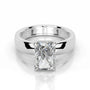 White :: Arvique radiant hidden halo lab grown diamond engagement ring IGI certified