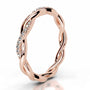 Rose :: modern minimalist lab grown diamond band round cut bridal jewelry