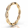 Yellow :: timeless round diamond wedding band lab grown elegant bridal ring