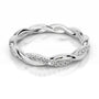 White :: Oravique round lab grown diamond wedding band IGI certified elegant women ring