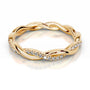 Yellow :: eco friendly lab grown diamond wedding band round brilliant cut ring