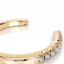 Yellow :: Shapelle round lab grown diamond band classic bridal jewelry style