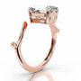 Rose :: emerald lab grown diamond engagement ring solitaire setting timeless design
