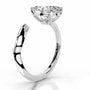 White :: IGI certified oval lab diamond solitaire engagement ring elegant bridal ring