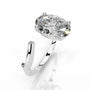 White :: Selmora oval cut solitaire lab grown diamond ring classic engagement design