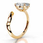Yellow :: handcrafted oval solitaire lab diamond engagement ring luxury fine jewelry