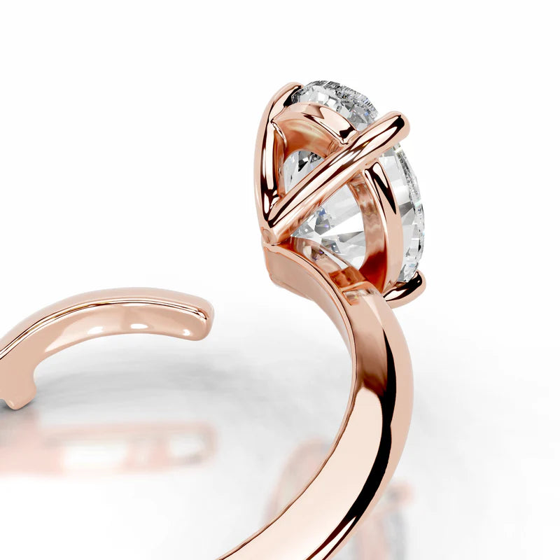 Rose :: luxury oval lab diamond solitaire engagement ring fine jewelry bridal ring