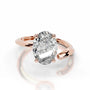 Rose :: oval lab grown diamond solitaire engagement ring sparkle white gold band