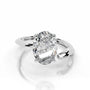 White :: Selmora oval solitaire lab grown diamond engagement ring IGI certified