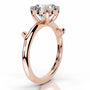 Rose :: luxury round lab diamond solitaire engagement ring fine jewelry bridal ring
