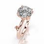 Rose :: round lab grown diamond engagement ring solitaire setting timeless design