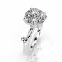 White :: IGI certified round lab diamond solitaire engagement ring elegant bridal ring